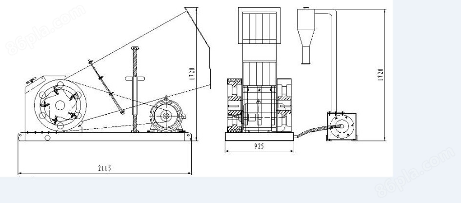 工业低噪音废塑料粉碎机